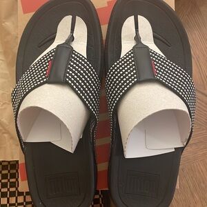 Fitflop - Surfa toe-post Men sandals- NEW with original box in black mix pattern